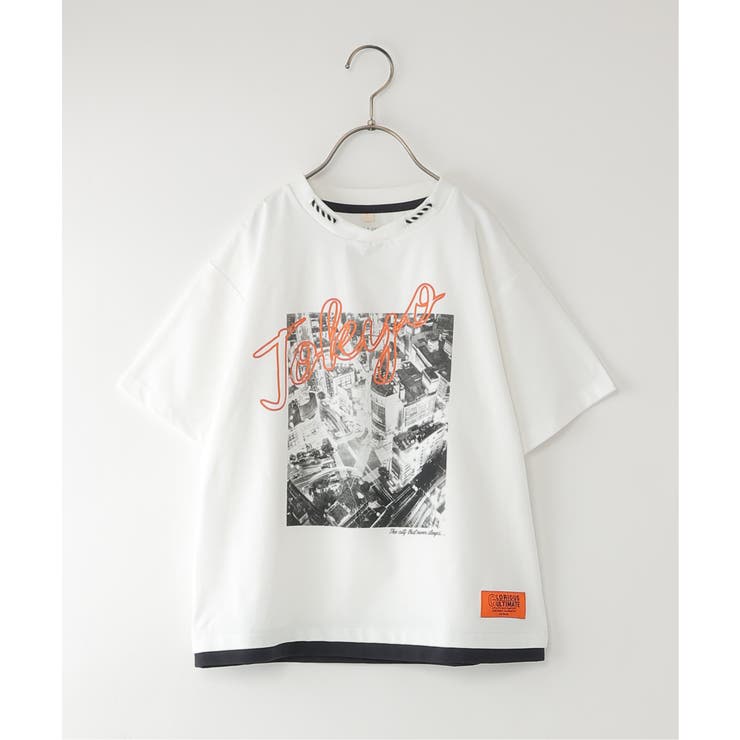 オフホワイト | 【親子コーデ】冷感ロープ襟プリントTシャツ（120~160cm） | ikka 