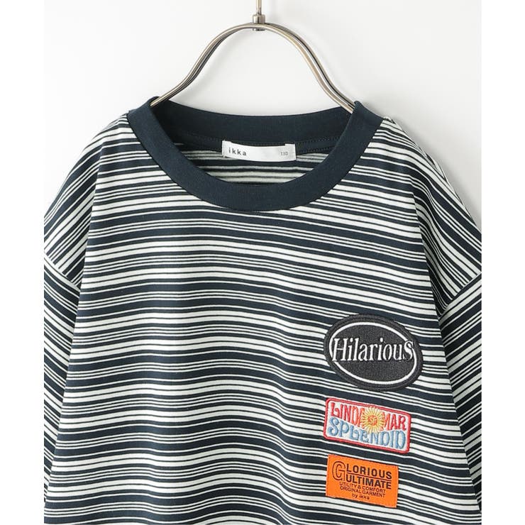 【親子コーデ】【冷感 遮熱】 3ワッペンボーダーTシャツ | ikka  | 詳細画像5 