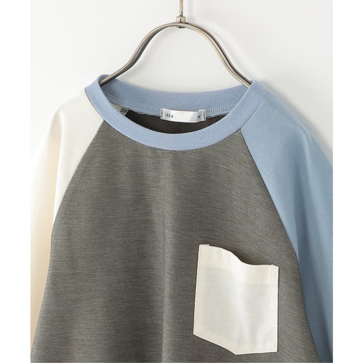 7分袖ニットデニムコンビTシャツ（120~160cm） | ikka  | 詳細画像6 