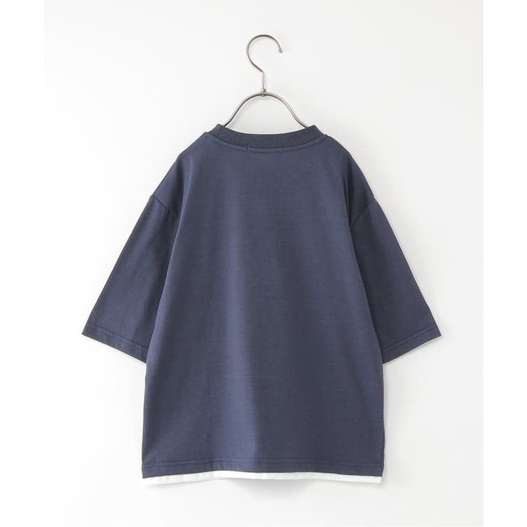 デニムライクMIX BIGポケTシャツ（120~160cm） | ikka  | 詳細画像2 