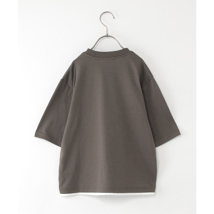 デニムニットコンビワッペンTシャツ（120~160cm） | ikka  | 詳細画像2 
