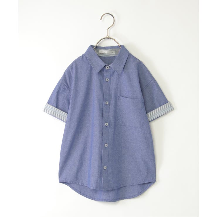 【親子コーデ】シャンブレー5分袖シャツ（120~160cm）  | ikka  | 詳細画像11 