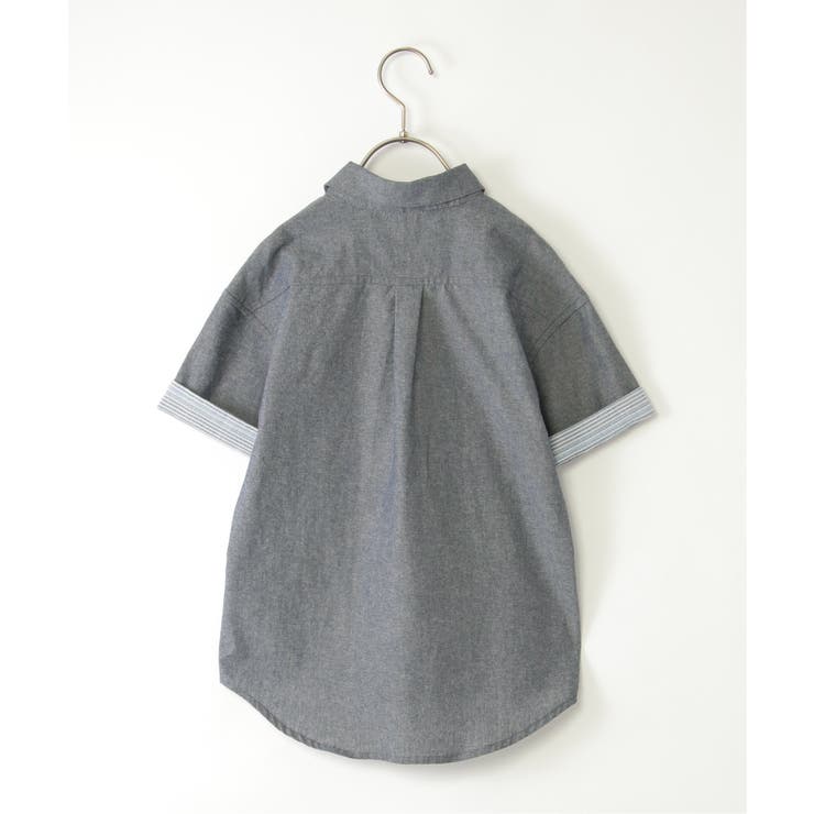 【親子コーデ】シャンブレー5分袖シャツ（120~160cm）  | ikka  | 詳細画像13 