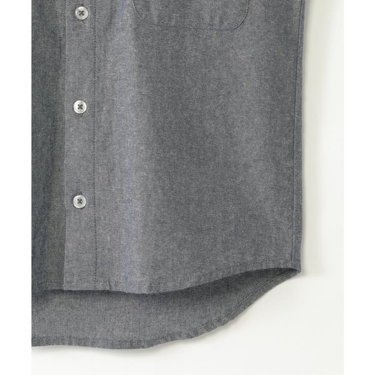 【親子コーデ】シャンブレー5分袖シャツ（120~160cm）  | ikka  | 詳細画像15 