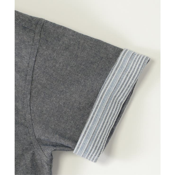 【親子コーデ】シャンブレー5分袖シャツ（120~160cm）  | ikka  | 詳細画像16 