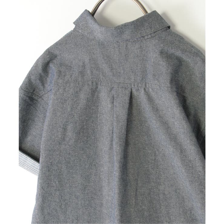 【親子コーデ】シャンブレー5分袖シャツ（120~160cm）  | ikka  | 詳細画像18 