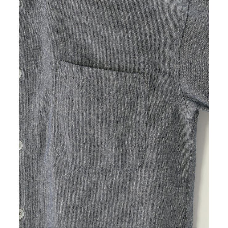 【親子コーデ】シャンブレー5分袖シャツ（120~160cm）  | ikka  | 詳細画像19 