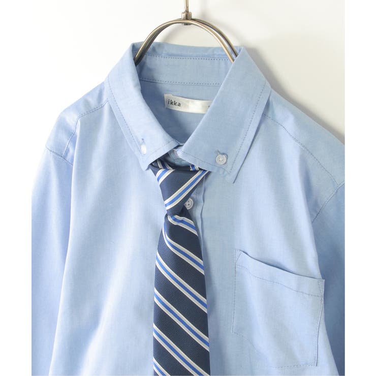 【フォーマル対応】ネクタイ付きダンガリーシャツ（120~160cm） | ikka  | 詳細画像6 
