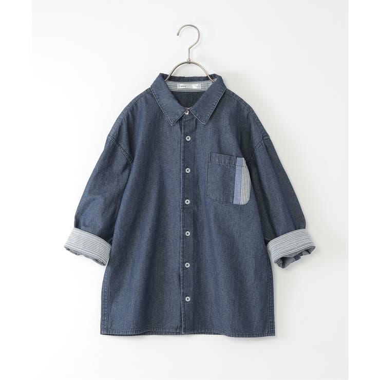 【親子コーデ】リネンライク7分袖2WAYシャツ（110~160cm） | ikka  | 詳細画像11 