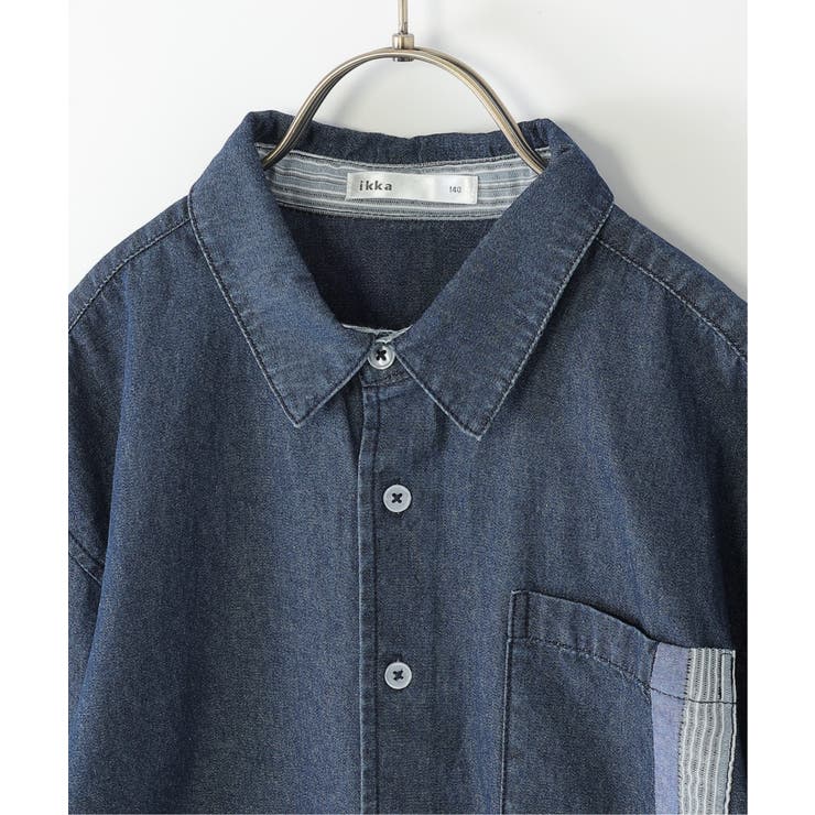 【親子コーデ】リネンライク7分袖2WAYシャツ（110~160cm） | ikka  | 詳細画像17 