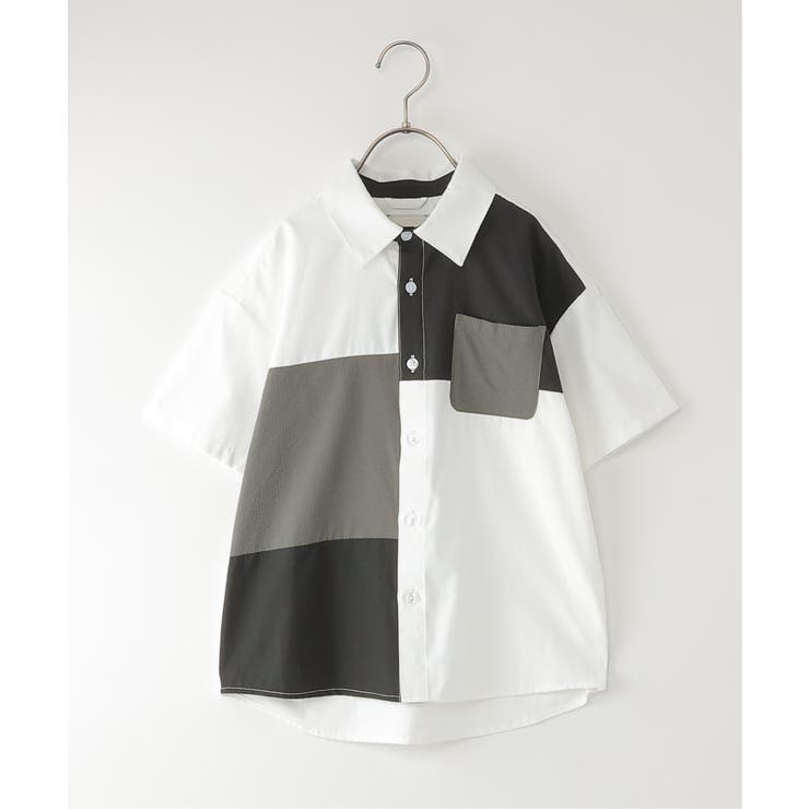ホワイト | 【親子コーデ】 ブロックス半袖シャツ (110cm~160cm) | ikka 
