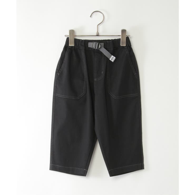 ブラック | 7分丈ワークパンツ(120~160cm) | ikka