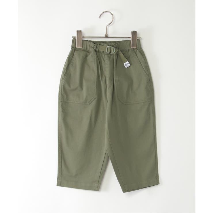 オリーブ | 7分丈ワークパンツ(120~160cm) | ikka