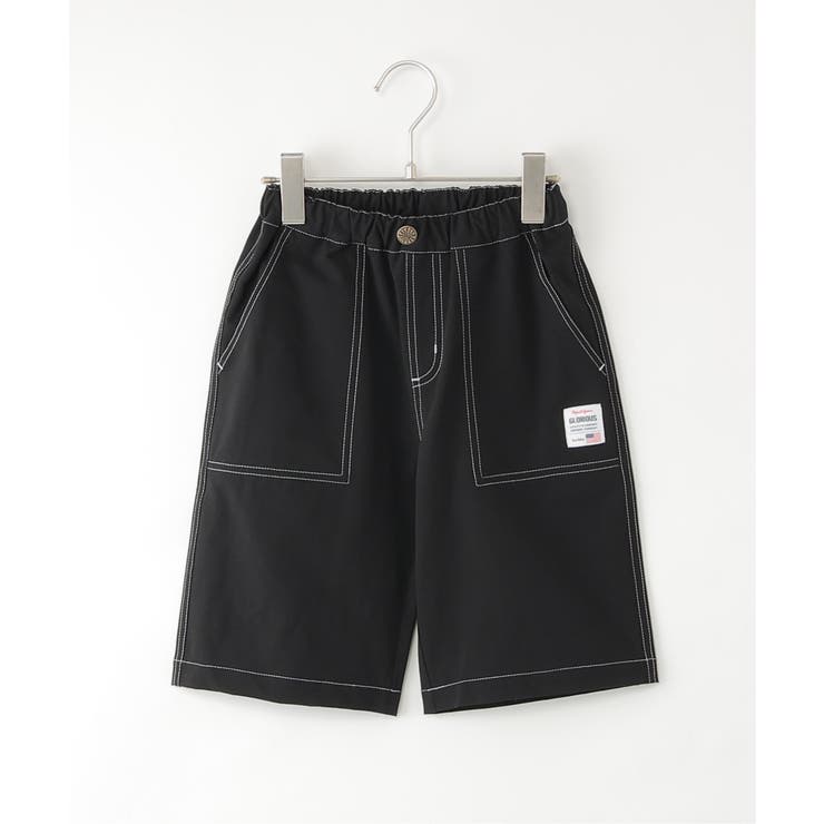 ブラック | さらっとイージーハーフパンツ（120~160cm） | ikka 