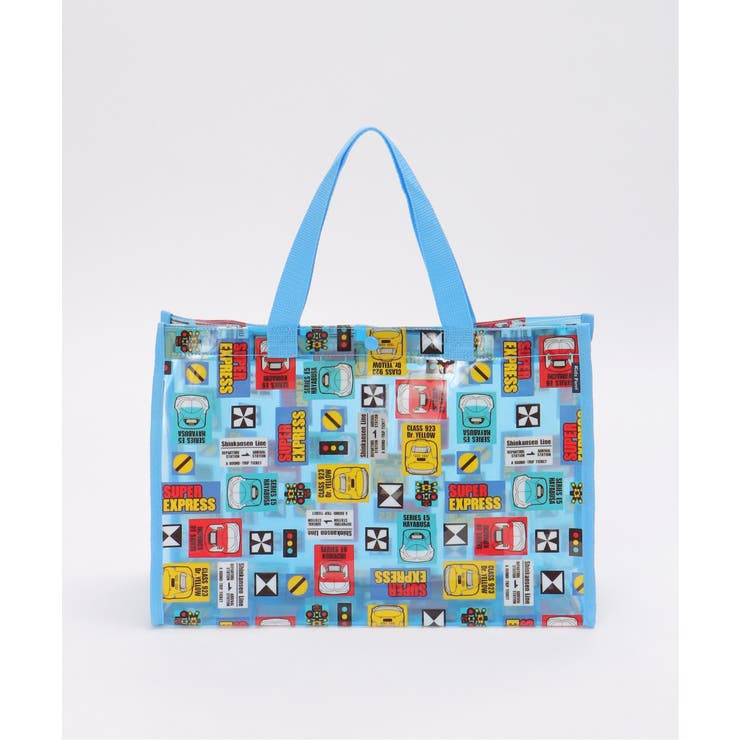 ターコイズブルー | JR新幹線総柄プールバッグ | ikka 