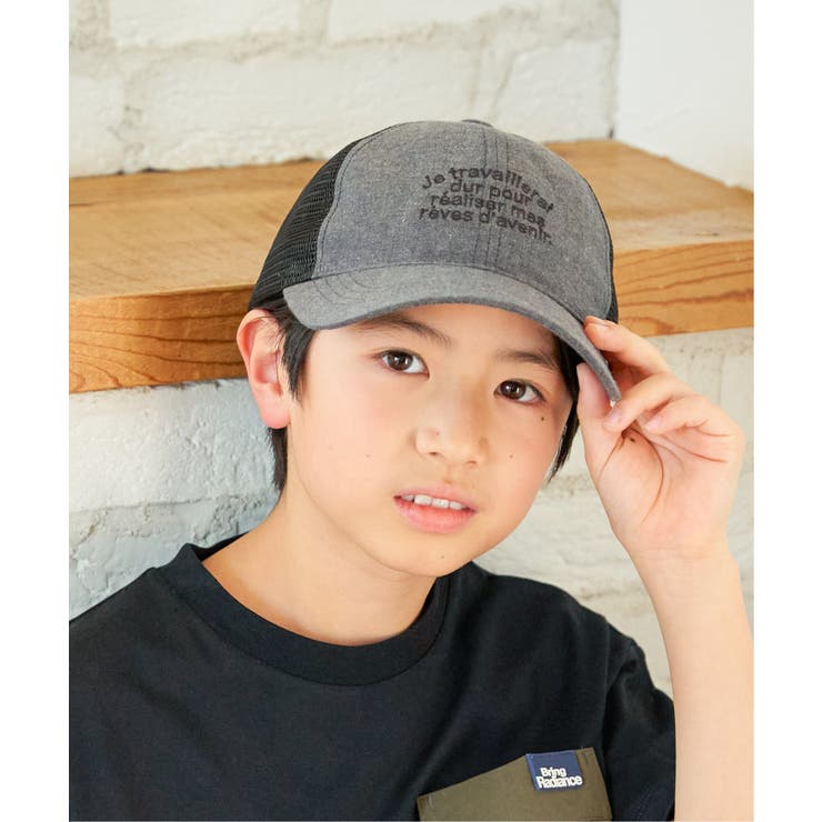 リネンライク刺繍ロゴメッシュキャップ | ikka  | 詳細画像9 