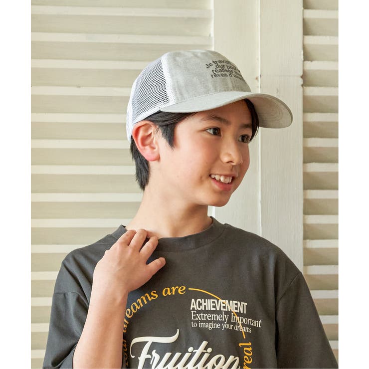 リネンライク刺繍ロゴメッシュキャップ | ikka  | 詳細画像13 