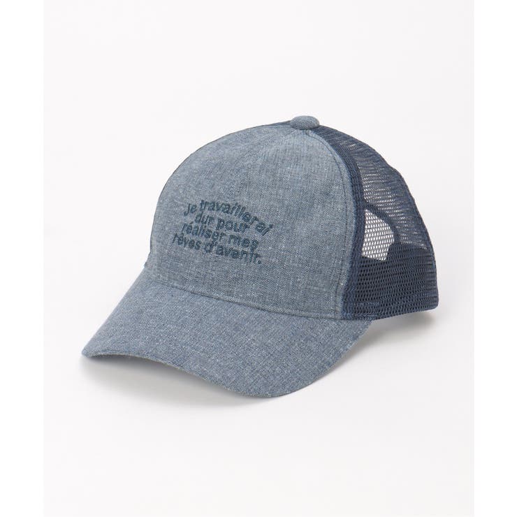 リネンライク刺繍ロゴメッシュキャップ | ikka  | 詳細画像17 