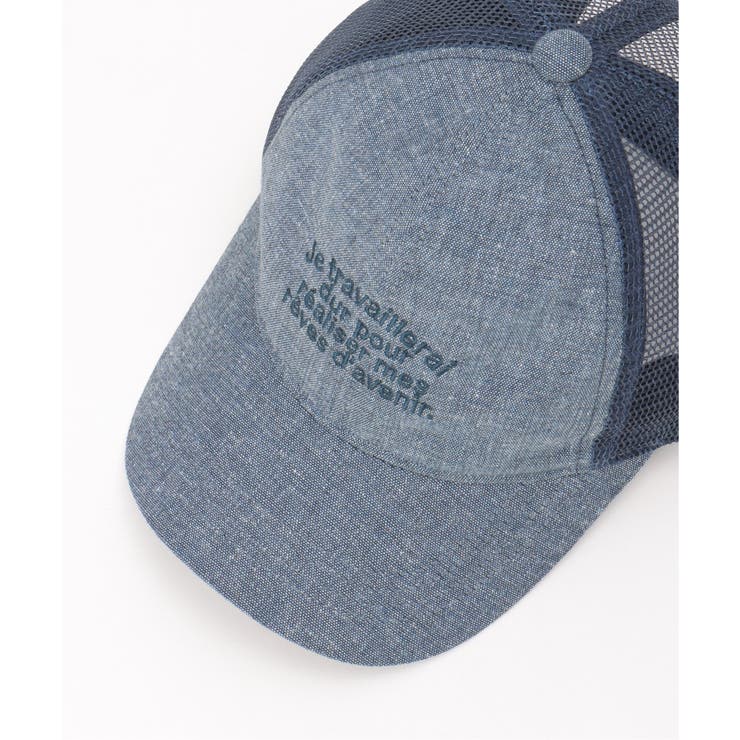 リネンライク刺繍ロゴメッシュキャップ | ikka  | 詳細画像21 