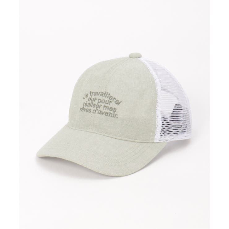 リネンライク刺繍ロゴメッシュキャップ | ikka  | 詳細画像30 