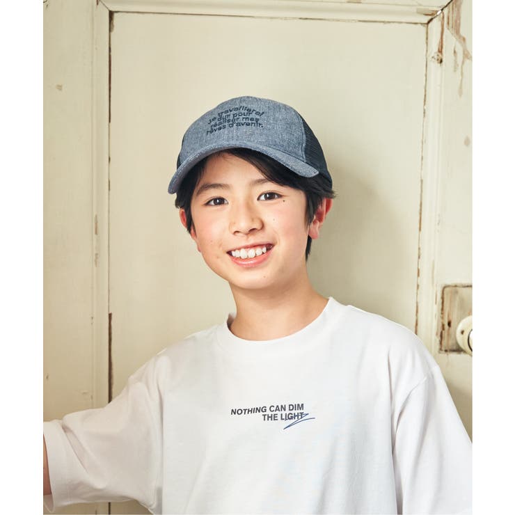 リネンライク刺繍ロゴメッシュキャップ | ikka  | 詳細画像3 