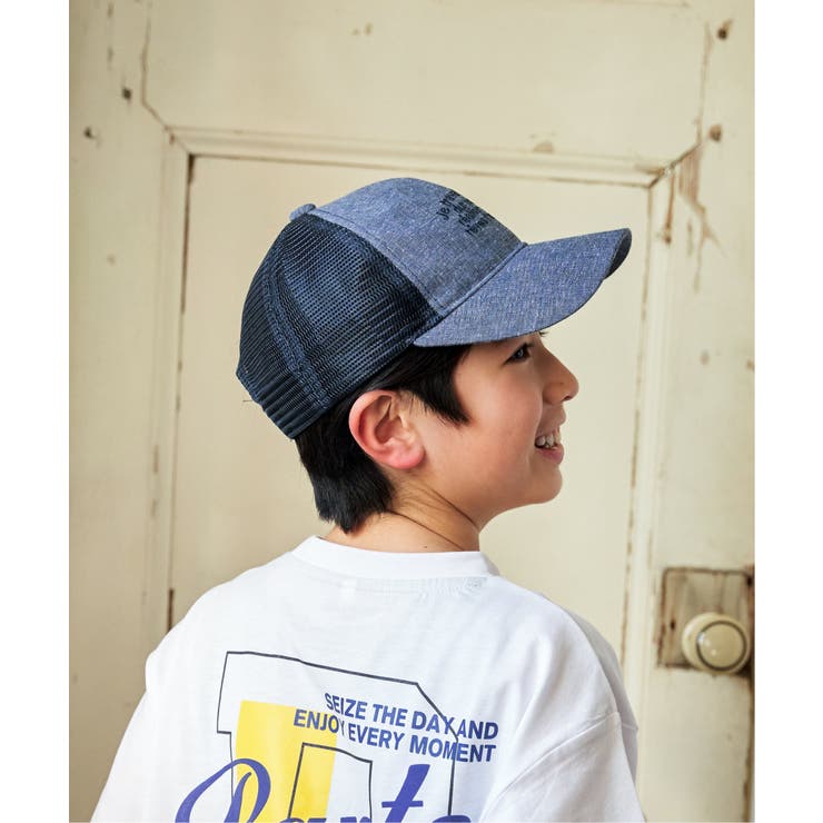 リネンライク刺繍ロゴメッシュキャップ | ikka  | 詳細画像4 