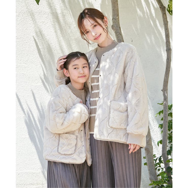 【親子コーデ】2WAYキルトファージャケット（110~160cm） | ikka  | 詳細画像9 