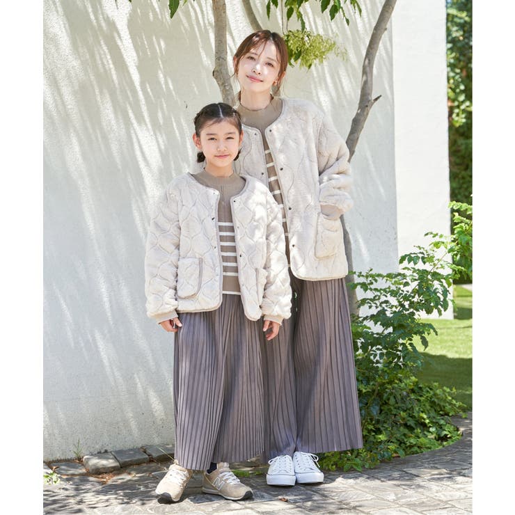 【親子コーデ】2WAYキルトファージャケット（110~160cm） | ikka  | 詳細画像12 
