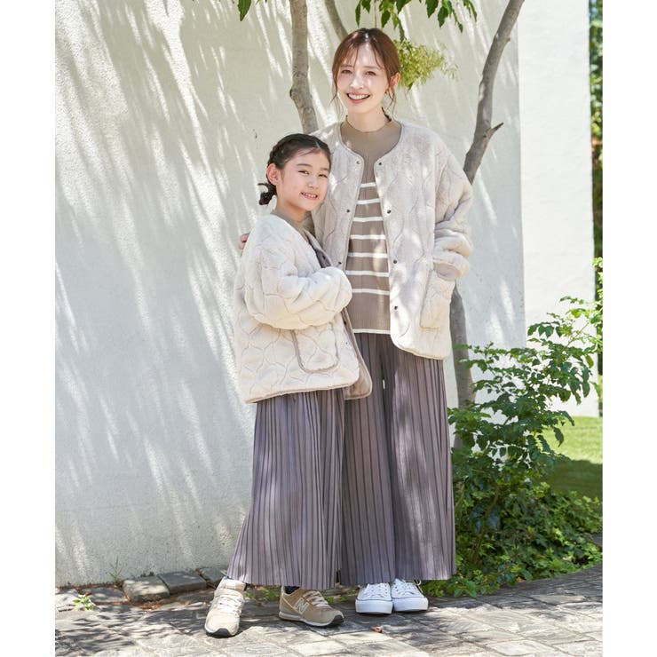 【親子コーデ】2WAYキルトファージャケット（110~160cm） | ikka  | 詳細画像14 