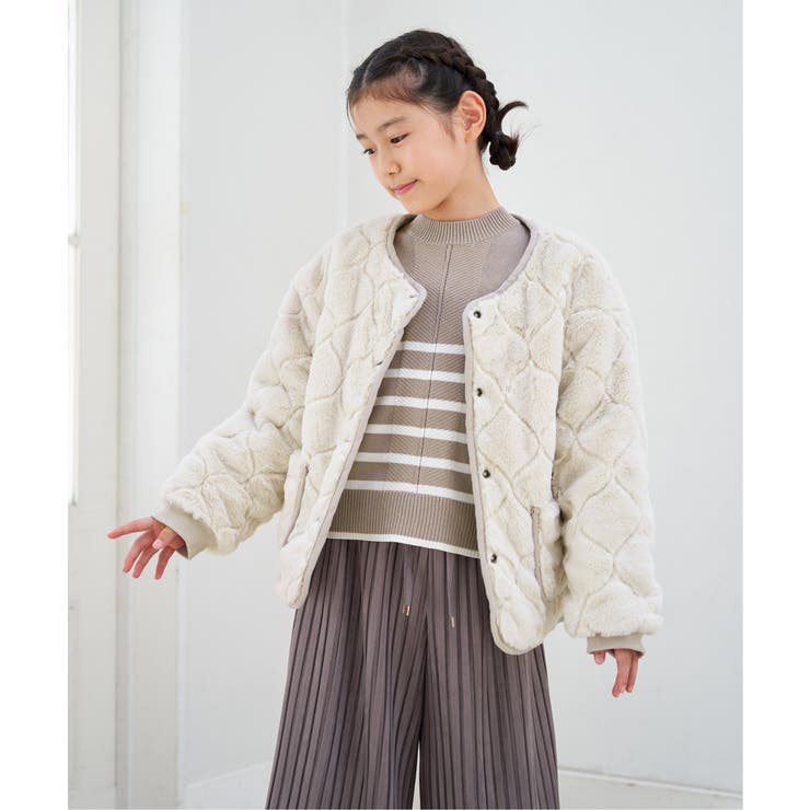 【親子コーデ】2WAYキルトファージャケット（110~160cm） | ikka  | 詳細画像2 