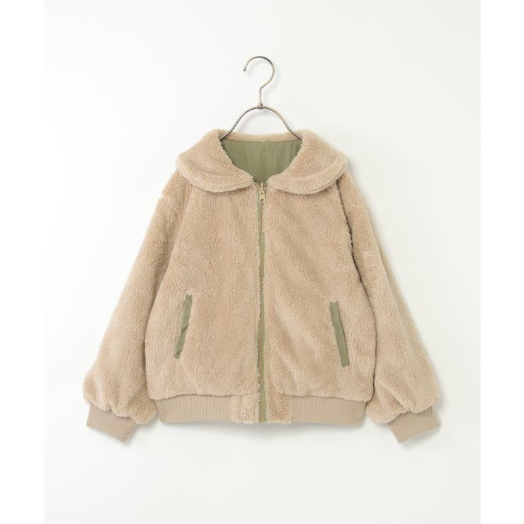 【2WAY】リバーシブルファーブルゾン（110~160cm） | ikka  | 詳細画像21 