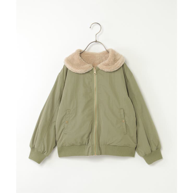 オリーブ | 【2WAY】リバーシブルファーブルゾン（110~160cm） | ikka 