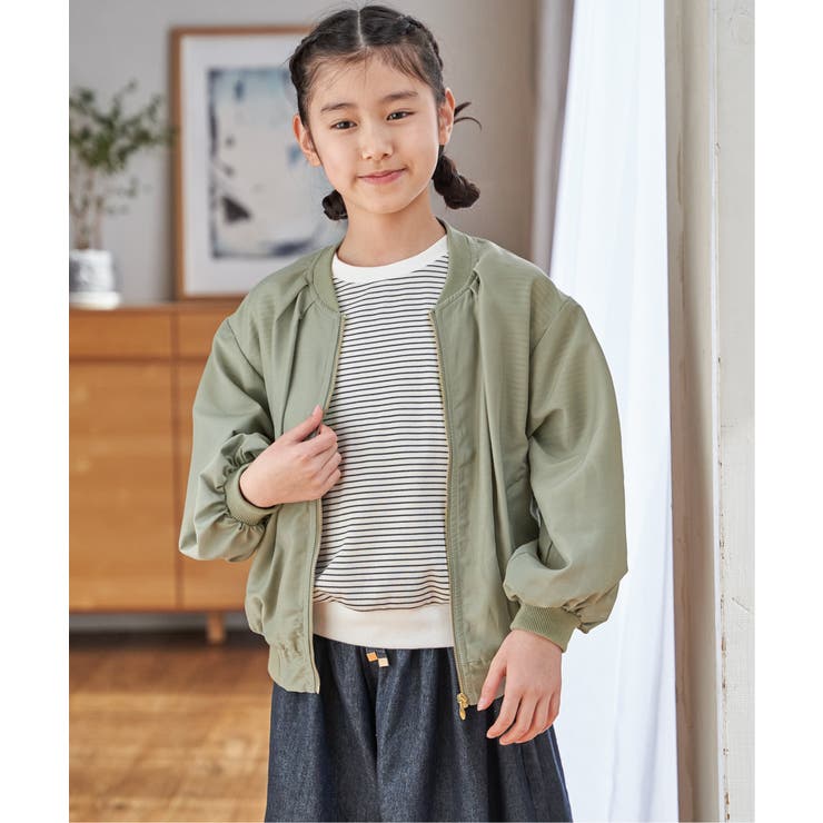 【親子コーデ】シアーリブブルゾン（110~160cm） | ikka  | 詳細画像2 