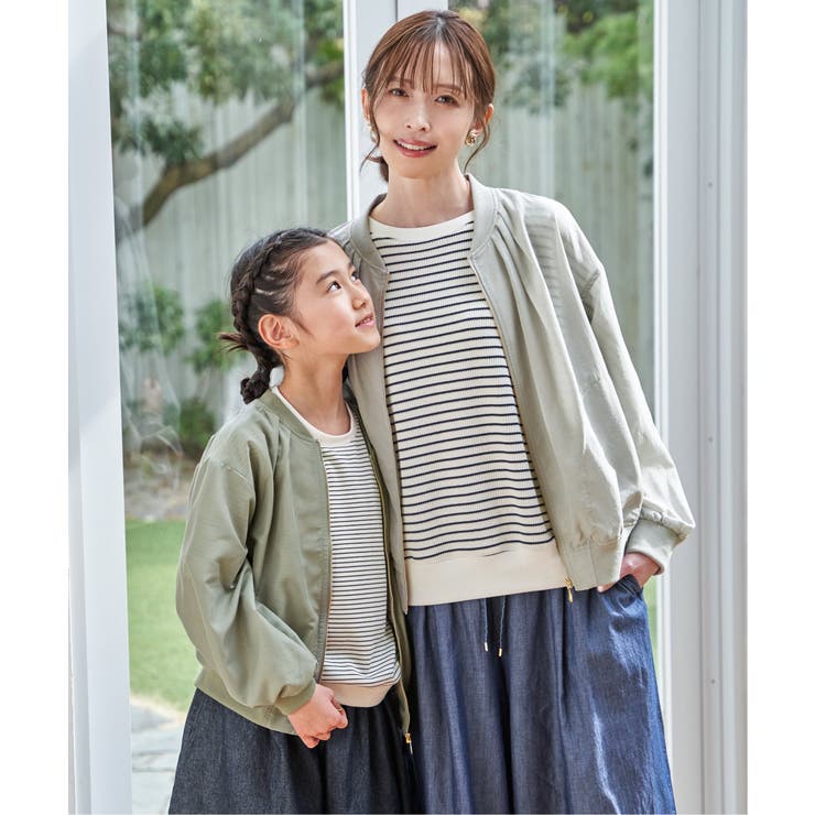 【親子コーデ】シアーリブブルゾン（110~160cm） | ikka  | 詳細画像7 