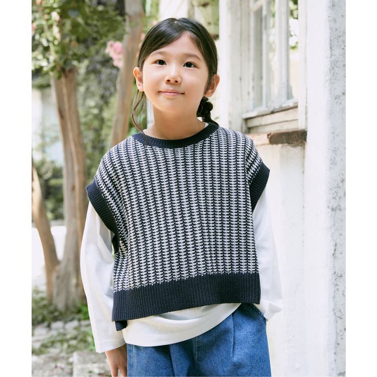【親子コーデ】ニットベストSET（120~160cm） | ikka  | 詳細画像2 