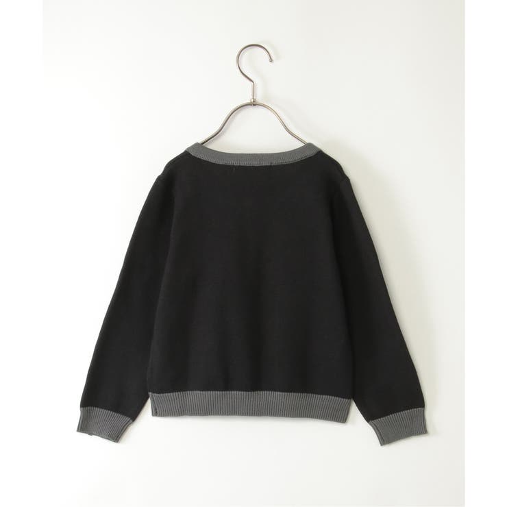 7Gリブ配色ニットカーディガン(120~160cm) | ikka  | 詳細画像2