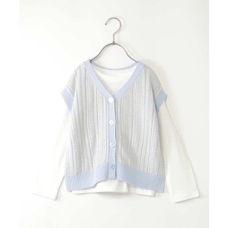 【メディア紹介商品】サイドボタンニットベストアンサンブル（120~160cm）【… | ikka  | 詳細画像11 