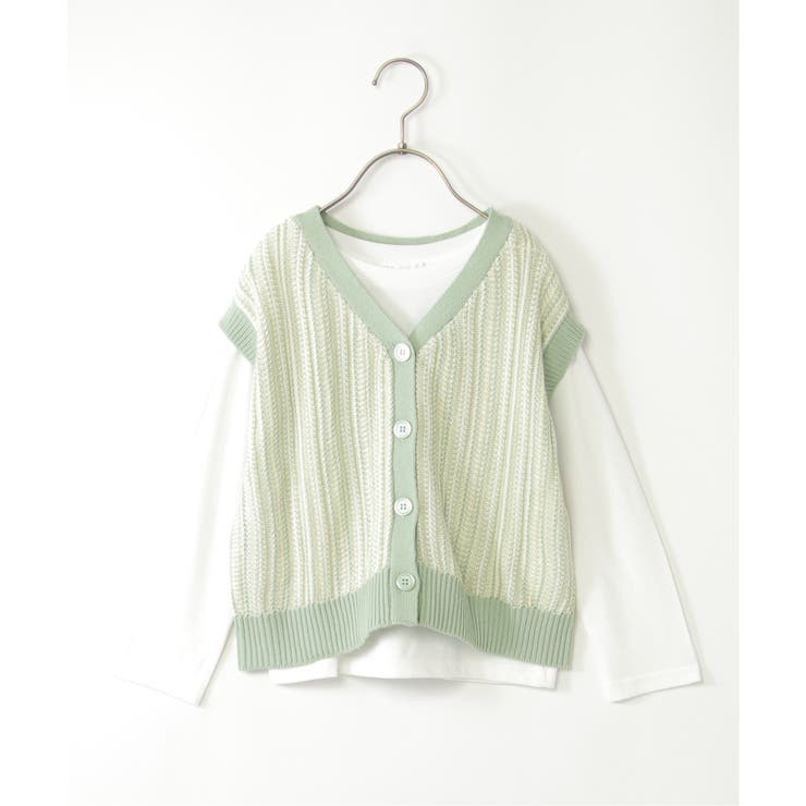 【メディア紹介商品】サイドボタンニットベストアンサンブル（120~160cm）【… | ikka  | 詳細画像12 