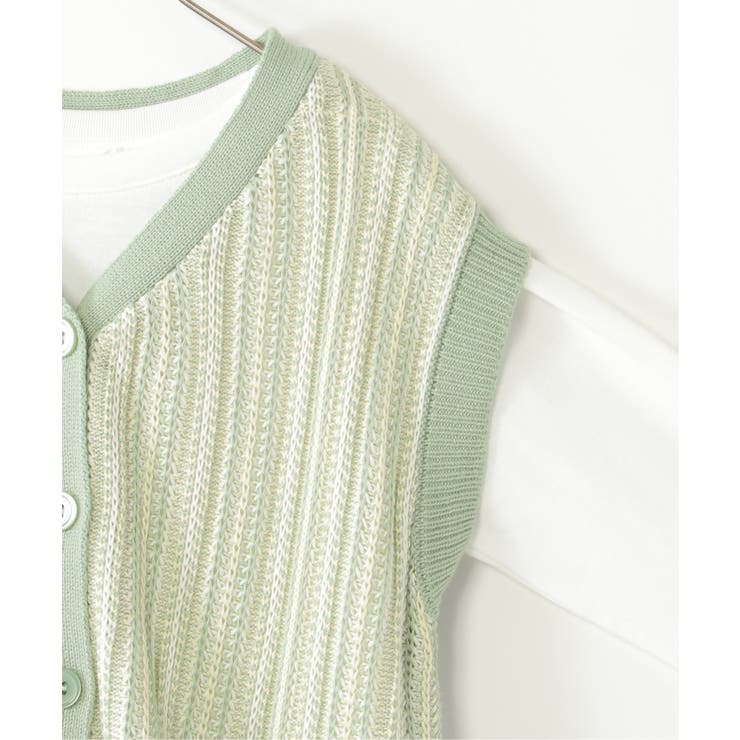 【メディア紹介商品】サイドボタンニットベストアンサンブル（120~160cm）【… | ikka  | 詳細画像14 