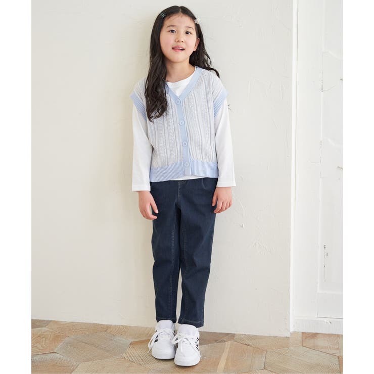 【メディア紹介商品】サイドボタンニットベストアンサンブル（120~160cm）【… | ikka  | 詳細画像4 