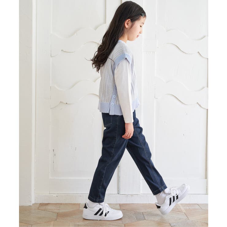 【メディア紹介商品】サイドボタンニットベストアンサンブル（120~160cm）【… | ikka  | 詳細画像5 