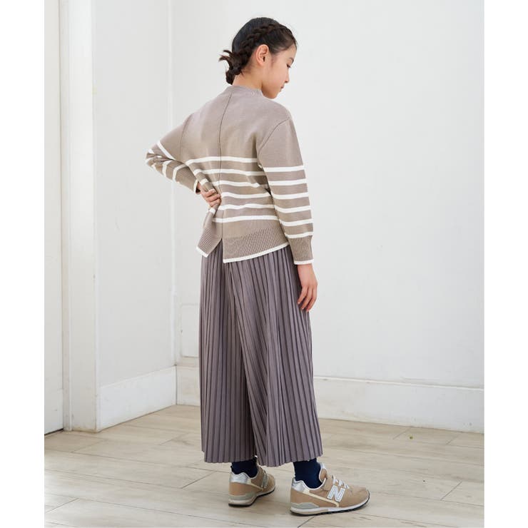 【親子コーデ】コットンMIXボーダーニットプルオーバー（120~160cm） | ikka  | 詳細画像6 