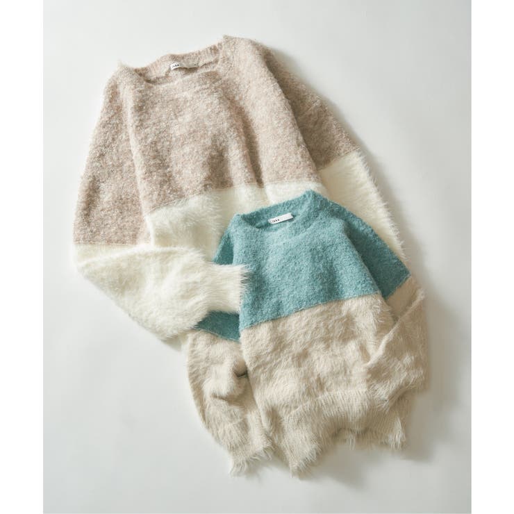 【親子コーデ】ブークレーフェザー切り替えニット（120~160cm） | ikka  | 詳細画像2 