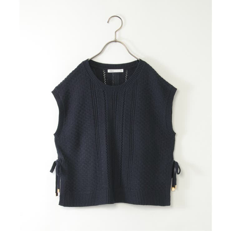 【親子コーデ】サイドリボンニットベストセット（120~160cm） | ikka  | 詳細画像14 