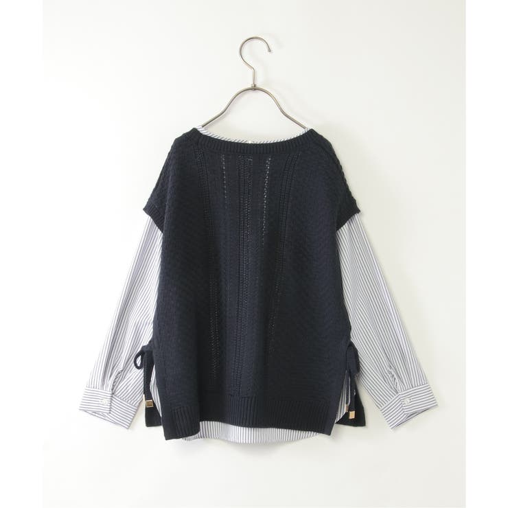 【親子コーデ】サイドリボンニットベストセット（120~160cm） | ikka  | 詳細画像2 