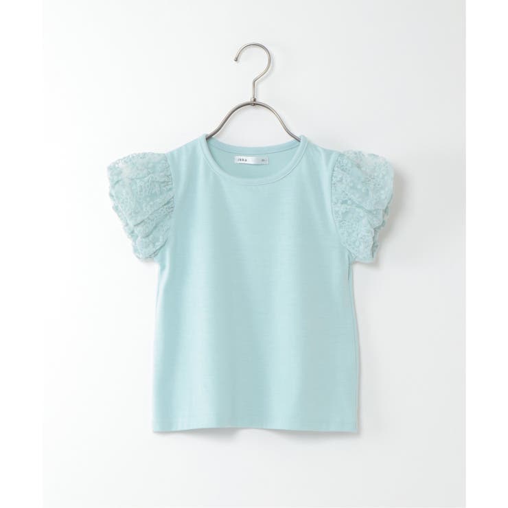 キッズ 花柄チュールパフスリーブtシャツ 100 160cm 品番 Ikaw Ikka イッカ のキッズ ファッション通販 Shoplist ショップリスト