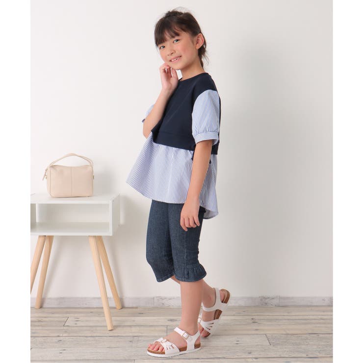 【親子コーデ】カットミラノベストレイヤードプルオーバー（120~150cm） | ikka  | 詳細画像2 