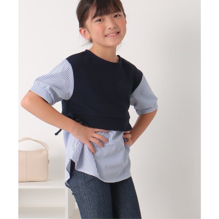 【親子コーデ】カットミラノベストレイヤードプルオーバー（120~150cm） | ikka  | 詳細画像3 