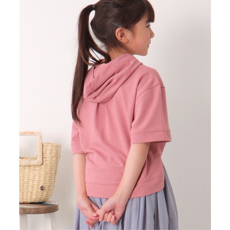 【親子コーデ】コットンUSA鹿の子パーカー（120~160cm） | ikka  | 詳細画像5 