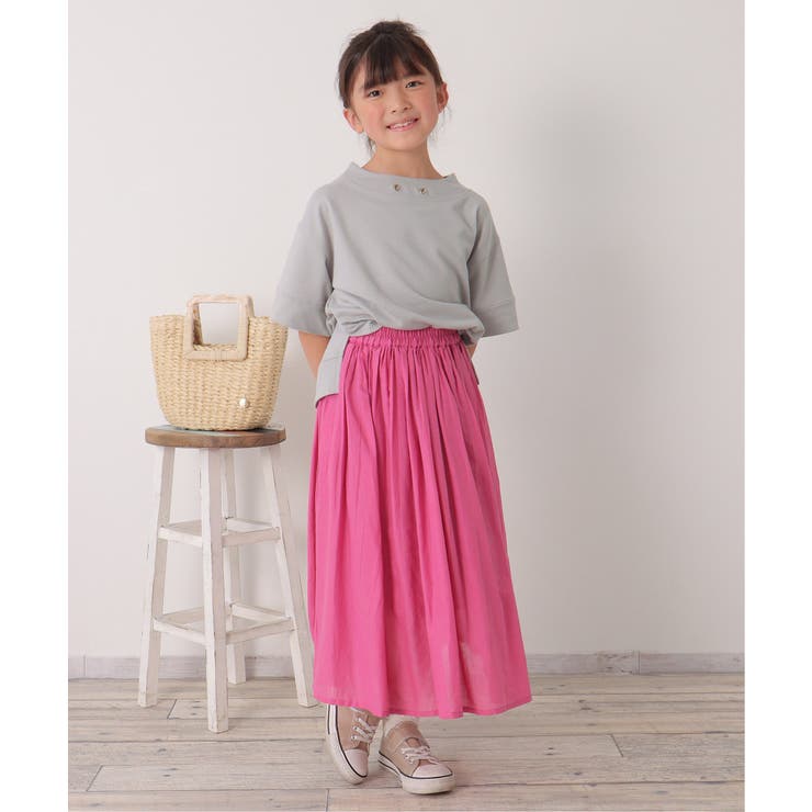 【親子コーデ】鹿の子ワイドネックプルオーバー（120~160cm） | ikka  | 詳細画像2 